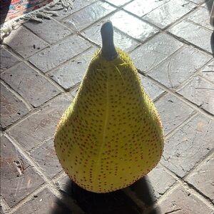 Decorative Yellow Pear Accent Pillow